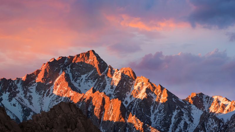 mountains, macos, 4k, 5k, sierra, sky, android wallpaper (horizontal)