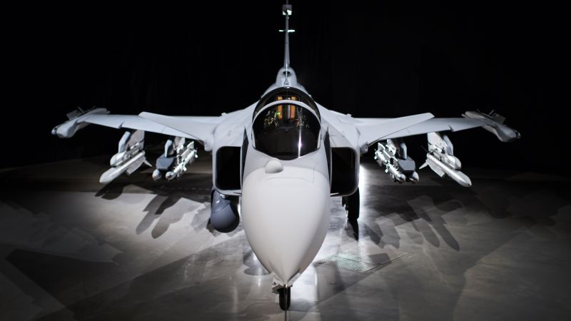 JAS-39E Gripen, fighter aircraft, Swedish Air Force (horizontal)