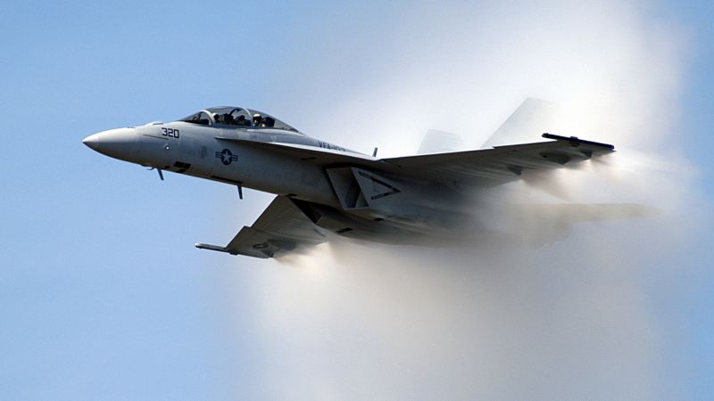 F-18, fighter aircraft, U.S. Airforce (horizontal)