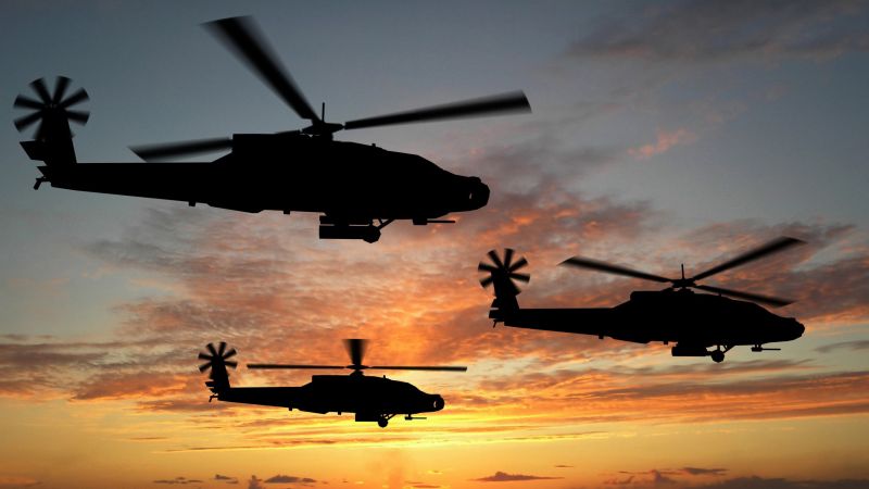 Boeing AH-64D Apache, attack helicopter, U.S. Army, U.S. Air Force (horizontal)