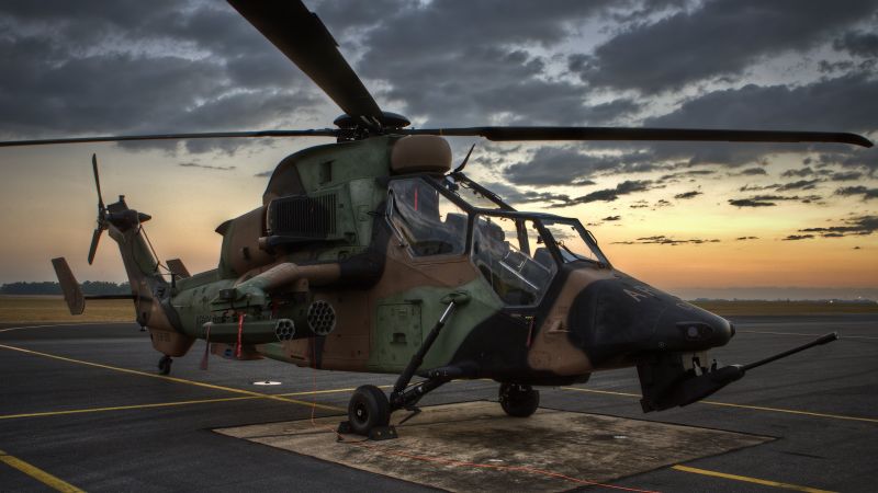 Eurocopter EC665 Tiger, attack helicopter, German Army (horizontal)