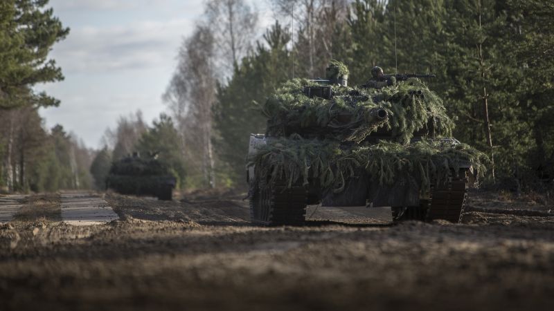 Leopard 2A6, tank, camo, German Army (horizontal)