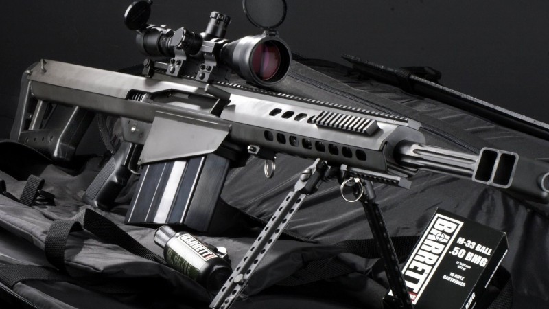 Barrett, M82A1, M107, M82, Light fifty, anti-materiel, sniper rifle, ammunition, bullets, scope (horizontal)
