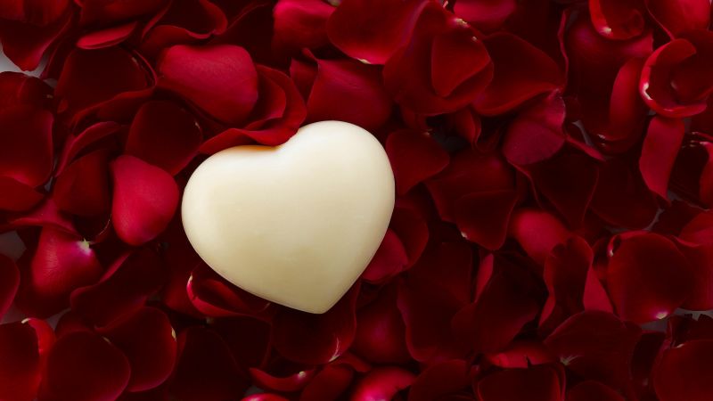 love image, heart, 4k (horizontal)