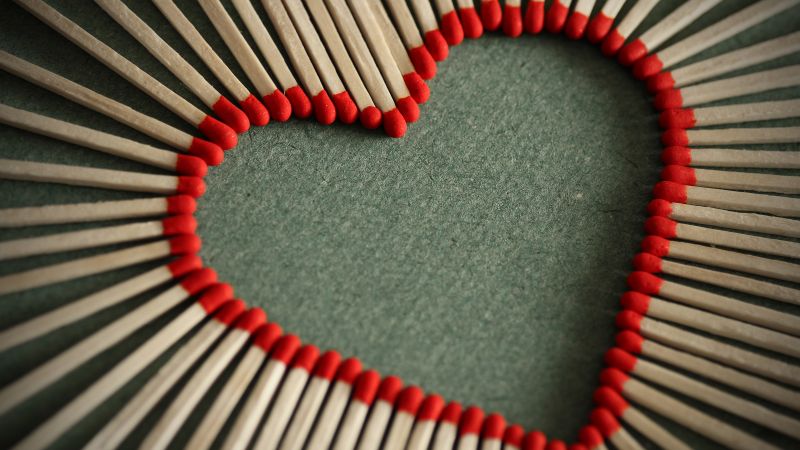 love image, heart, 4k (horizontal)