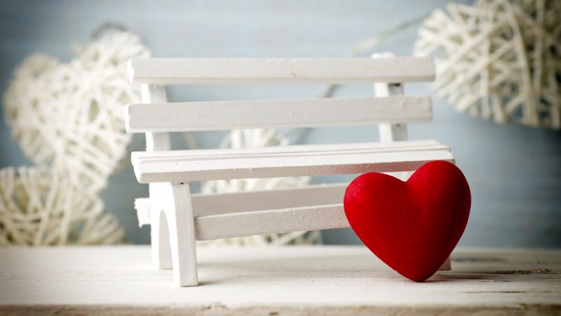 love image, heart, 5k (horizontal)