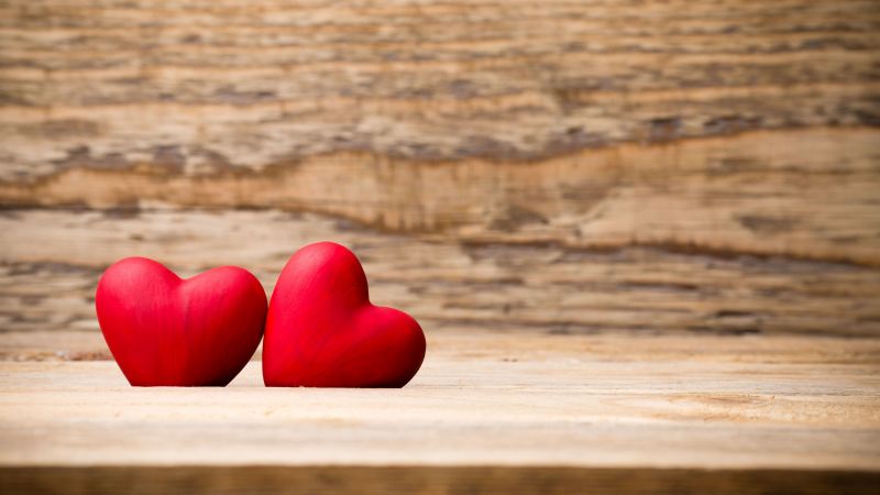 love image, heart, 4k (horizontal)