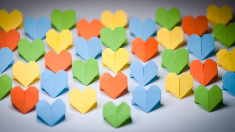 love image, heart, 4k (horizontal)