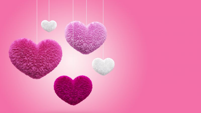 love image, heart, 4k (horizontal)