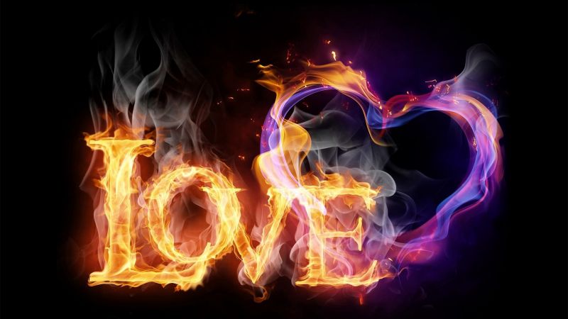 love image, heart, HD (horizontal)