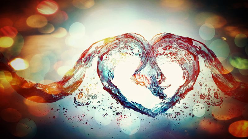 love image, heart, HD (horizontal)