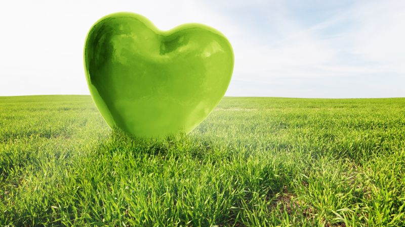 love image, heart, 5k (horizontal)