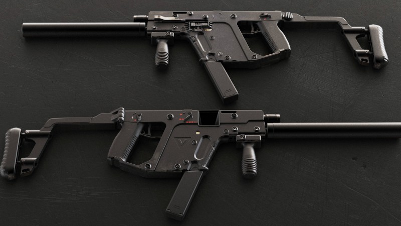 KRISS Vector, CRB, Carbine, submachine gun, KSVS, .45 ACP, U.S. Army (horizontal)