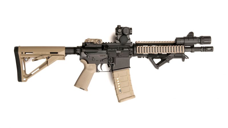 AR-15, M-16, red sight, U.S. Army, Marine Corps (horizontal)