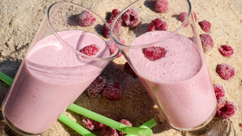 drinks, cocktails, fruit, raspberry, 4k (horizontal)