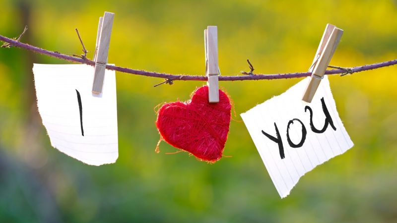 love image, heart, 4k (horizontal)
