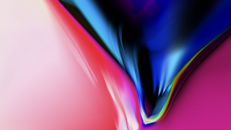 iPhone X wallpaper, iPhone 8, iOS 11, colorful, HD (horizontal)