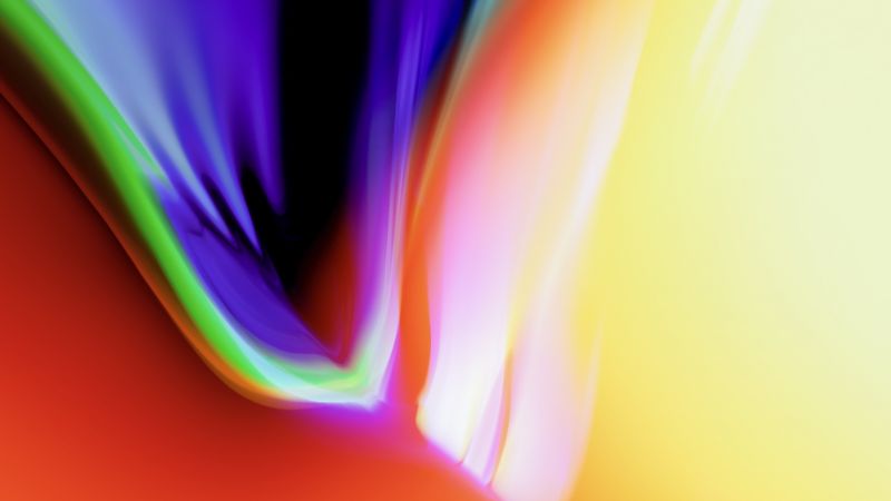 iPhone X wallpaper, iPhone 8, iOS 11, colorful, HD (horizontal)