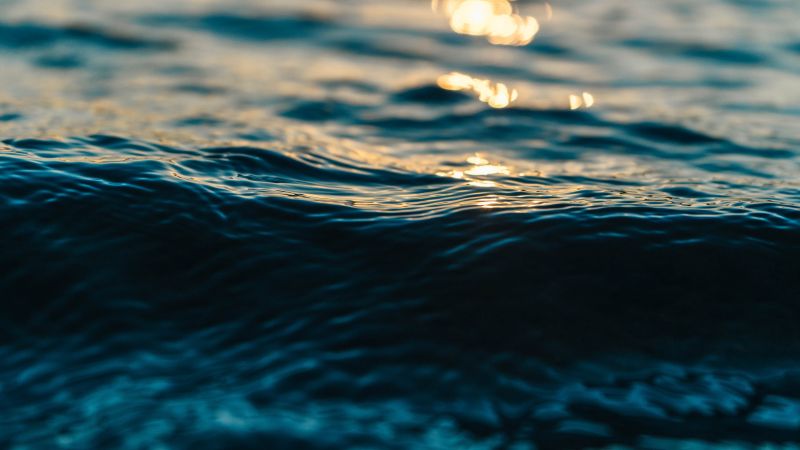 water, ocean, blue, 5k (horizontal)