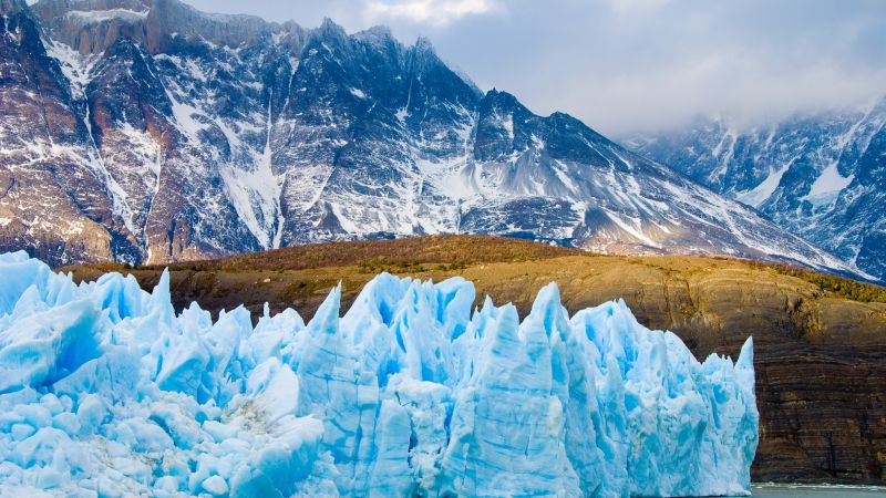 mountains, glacier, Chile, 4k (horizontal)