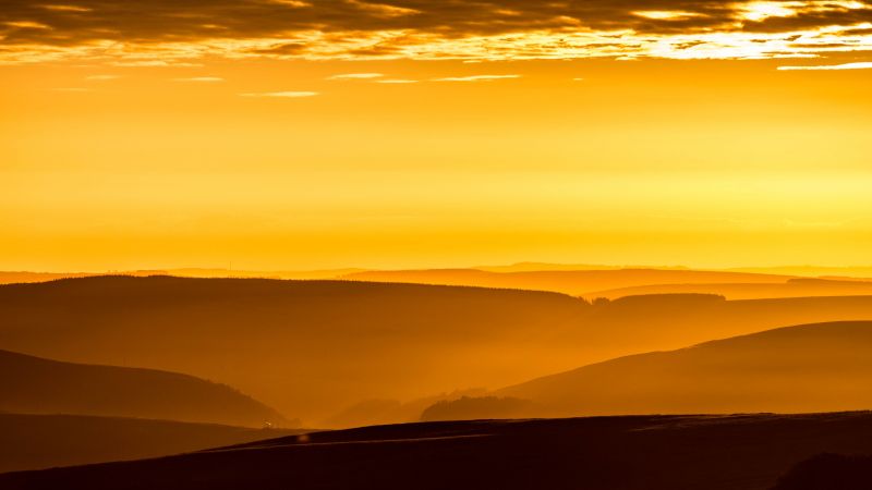 mountains, sky, sunrise, 8k (horizontal)