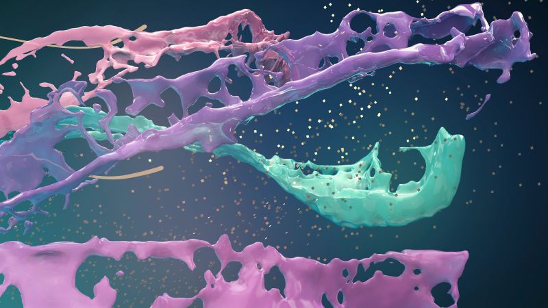 abstract, 3D, splash, 4k (horizontal)
