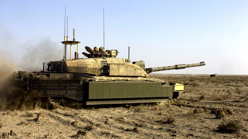 Challenger 2, FV4034, MBT, tank, British Army, United Kingdom, armoured, desert (horizontal)