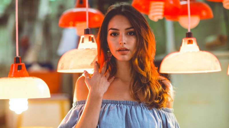 Celine Farach, beauty, redhead, 5k (horizontal)