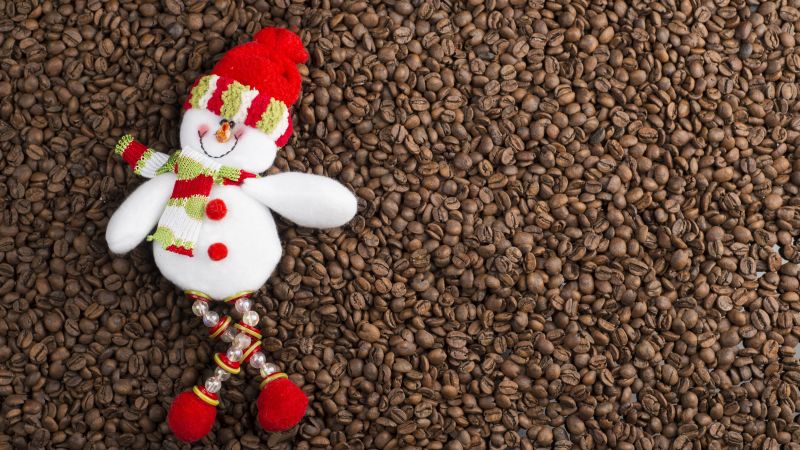 Christmas, New Year, snowman, coffee, 5k (horizontal)