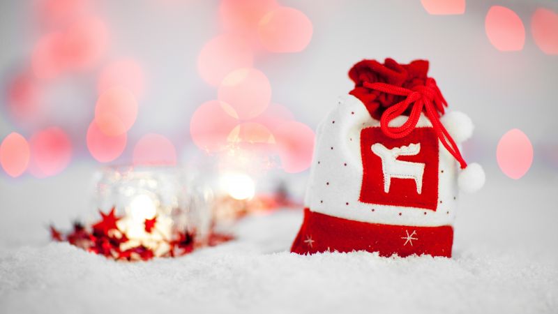 Christmas, New Year, gifts, snow, 5k (horizontal)