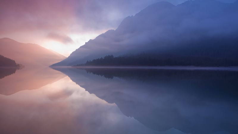 5k, 4k wallpaper, forest, OSX, apple, lake, water, yosemite (horizontal)