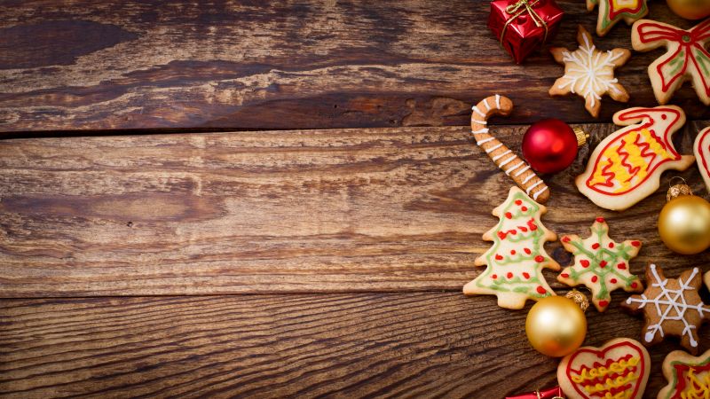Christmas, New Year, cookies, 5k (horizontal)