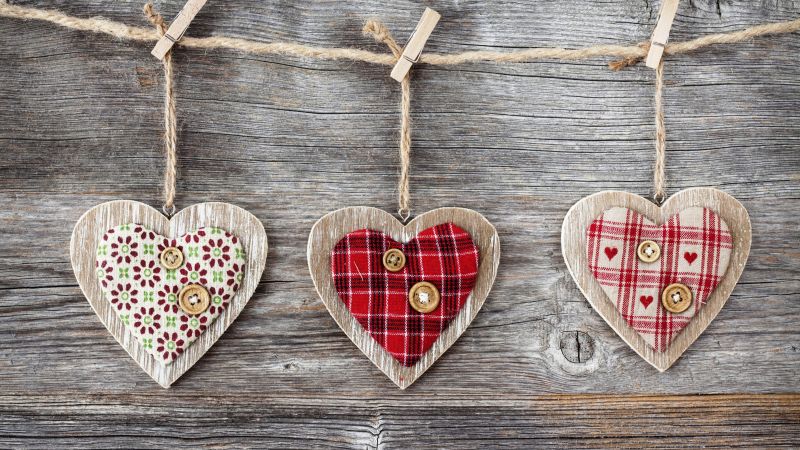 love image, heart, 5k (horizontal)