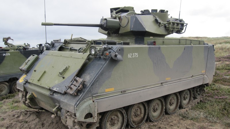 M113, armored personnel carrier, Green Dragon, APC, ACAV, M113A3, U.S. Army (horizontal)