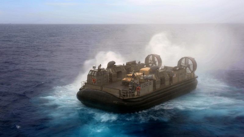 hovercraft, LCAC, Assault Craft Unit, U.S. Navy, LCAC 1, sea, training (horizontal)