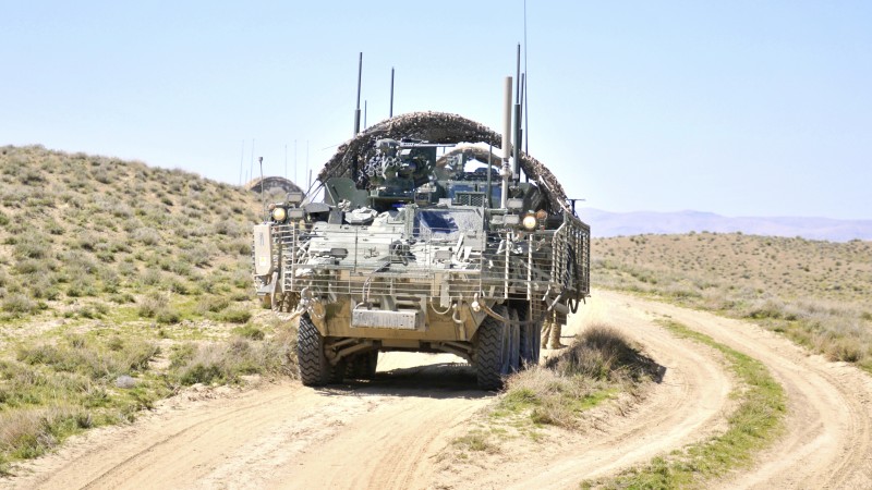 IAV Stryker, M1126, ICV, armored fighting vehicles, U.S. Army, desert (horizontal)