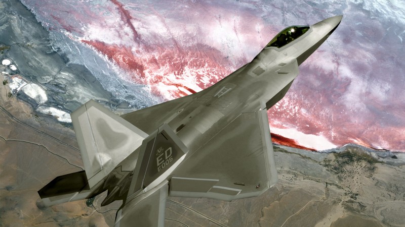F-22, Raptor, Lockheed, Martin, stealth, air superiority fighter, U.S. Air Force (horizontal)