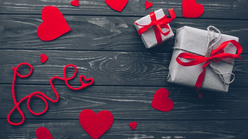Love, Gift, Heart, 4K (horizontal)