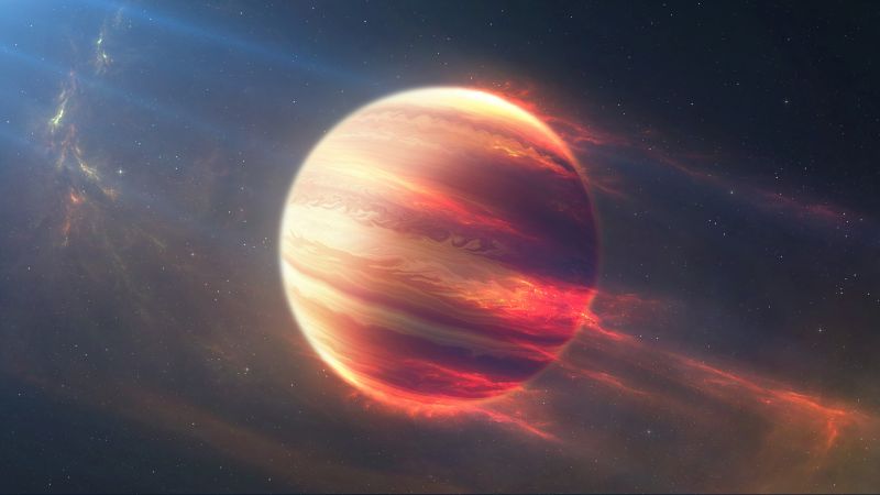 Jupiter, space, stars, 4K (horizontal)
