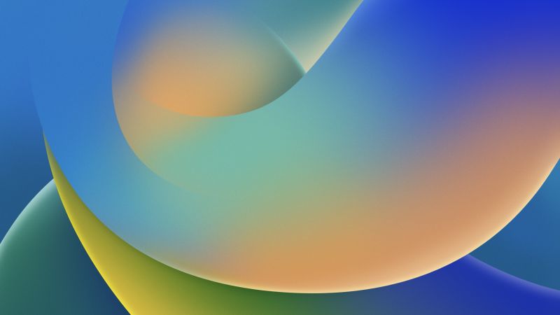 iPhone 14, abstract, iOS 16, light, 4K (horizontal)