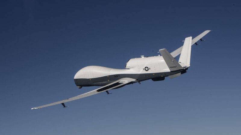 MQ-4C Triton, MQ-4C, drone, Surveillance UAV, USA Army, landing (horizontal)