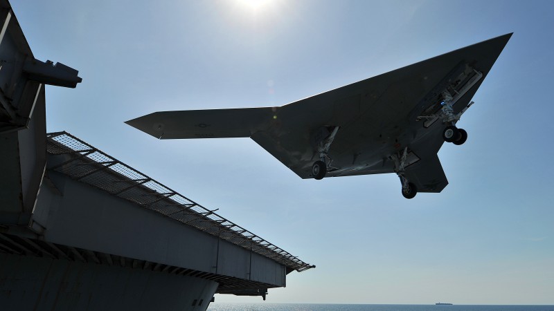 X-47B, drone, Northrop Grumman, UCAS-D, Pegasus, US Army, flight, U.S. Air Force (horizontal)