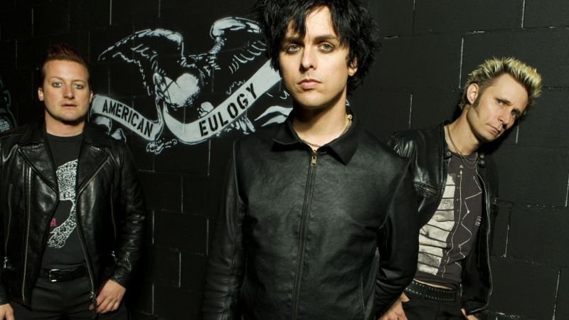 Green Day, Top music artist and bands, Billie Joe Armstrong, Mike Dirnt, Tre Cool, John Kiffmeyer (horizontal)
