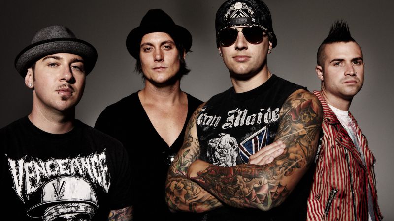 Avenged Sevenfold, Top music artist and bands, M. Shadows, Zacky Vengeance, Synyster Gates, Johnny Christ (horizontal)