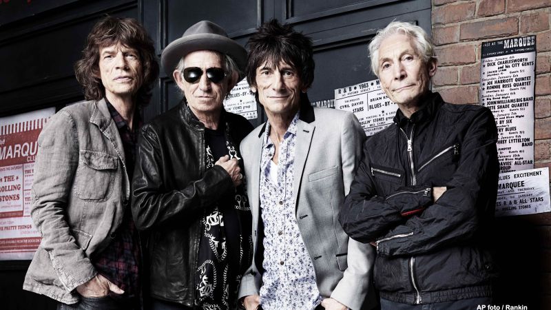 Rolling Stones, Top music artist and bands, Mick Jagger, Keith Richards, Charlie Watts, Ronnie Wood (horizontal)