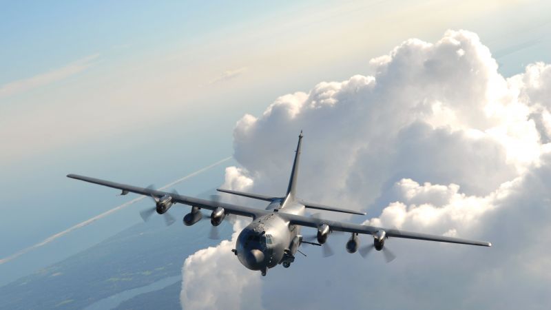 AC-130U, military transport aircraft, US Army (horizontal)