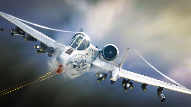 A-10 Thunderbolt II, US Army, U.S. Air Force, aircraft (horizontal)