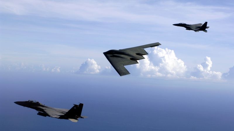 F 15E, B 2 Spirit, bomber, Aircraft, U.S. Air Force (horizontal)