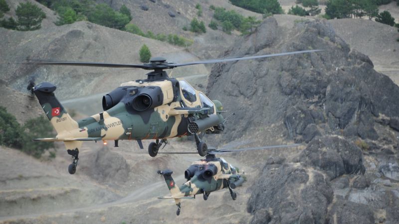 Agusta Westland T-129, AgustaWestland, attack helicopter, Turkish Aerospace Industries,  (horizontal)