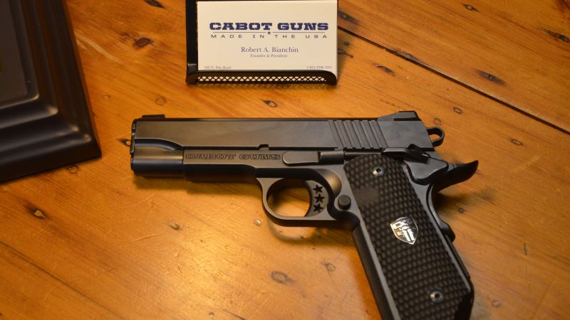 Cabot 1911, pistol, 4K, black (horizontal)